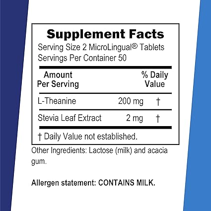 L-Theanine 200mg Quick Dissolve Tablets by Superior Source