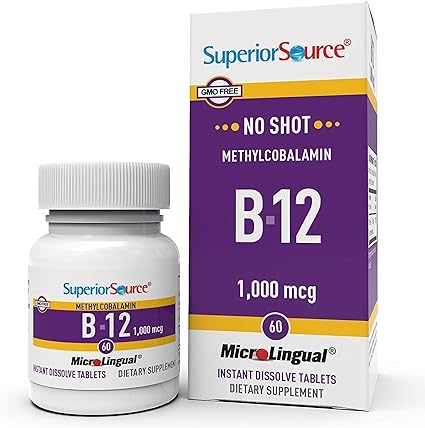 No Shot Methyl B12 1000mcg Quick Dissolve Tabs by Superior Source