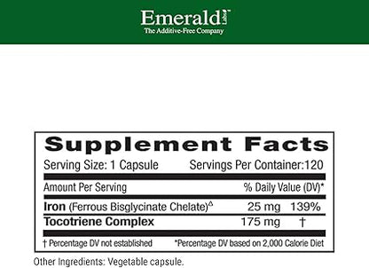 Gentle Iron 25mg Capsules by Emerald Labs