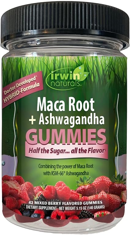 Maca Root + Ashwagandha Gummies by Irwin Naturals