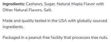 Maple Glazed Cashews by Now Foods