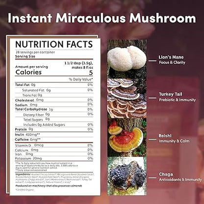 Instant Herbal Coffee Miraculous Mushroom Adapt & Protect by Teeccino
