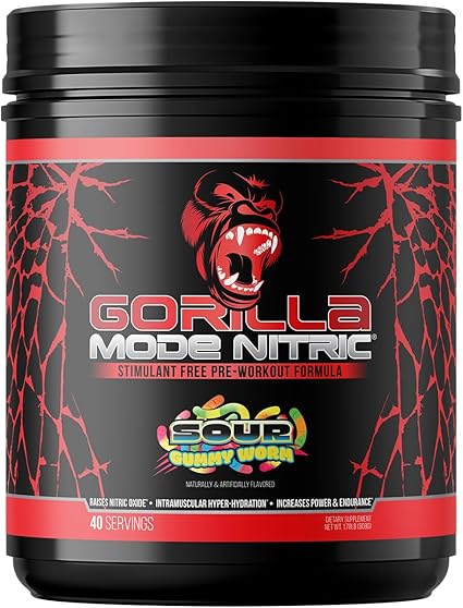 Gorilla Mode Nitric Sour Gummy Worm by Gorilla Mind
