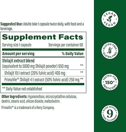 Shilajit with Fulvic Acid Capsules by MegaFood