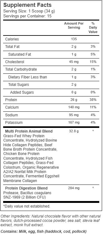Multi Protein Animal Based Milk Chocolate by Ancient Nutrition