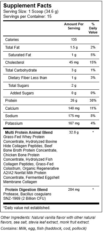 Multi Protein Animal Based Vanilla by Ancient Nutrition