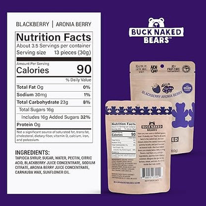 Blackberry Aronia Berry Gummy Bears by Buck Naked Bears