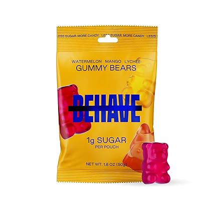Watermelon Mango Lychee Gummy Bears by Behave Foods