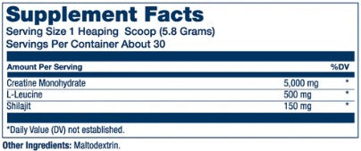 Creatine with Shilajit Unflavored Powder by Solaray