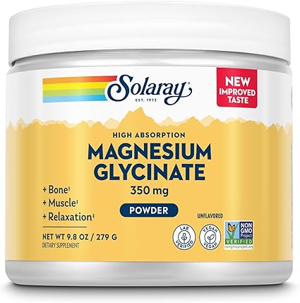 Magnesium Glycinate Unflavored Pwder by Solaray