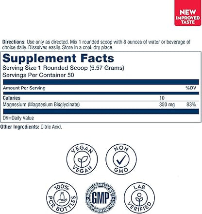 Magnesium Glycinate Unflavored Pwder by Solaray