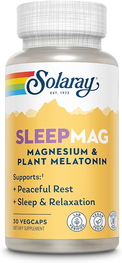 SleepMag Magnesium & Plant Melatonin Capsules by Solaray