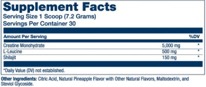 Creatine with Shilajit Pineapple Powder by Solaray