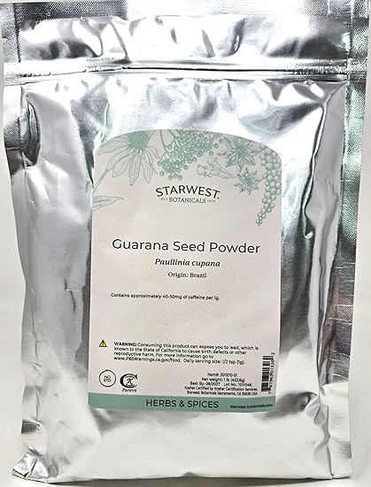 Guarana Seed Powder by Starwest Botanicals