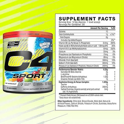 C4 Sport Fruit Juicy Red Hawaiian Punch by Cellucor