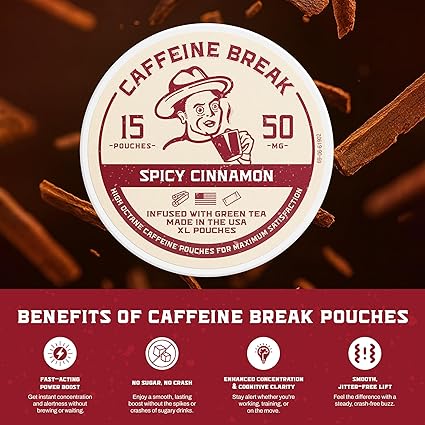 Caffeine Pouch Spicy Cinnamon 50mg by ALP Supply Co