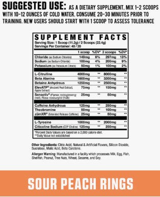 Intake Sour Peach Rings PreWorkout by Axe & Sledge