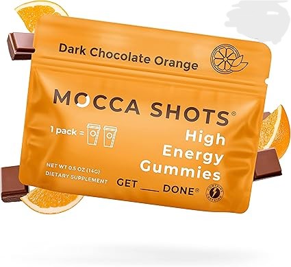 Mocca Shots Gummy Dark Chocolate Orange by Seattle Gummy Company