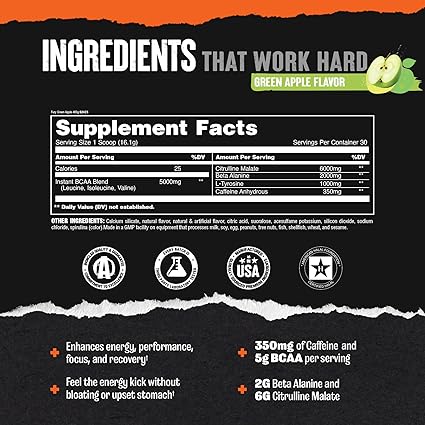 Animal Fury PreWorkout Green Apple by Universal