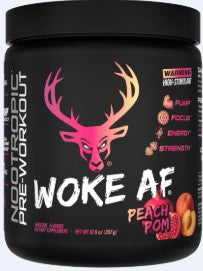 Woke AF PreWorkout Peach Pom by DAS Labs