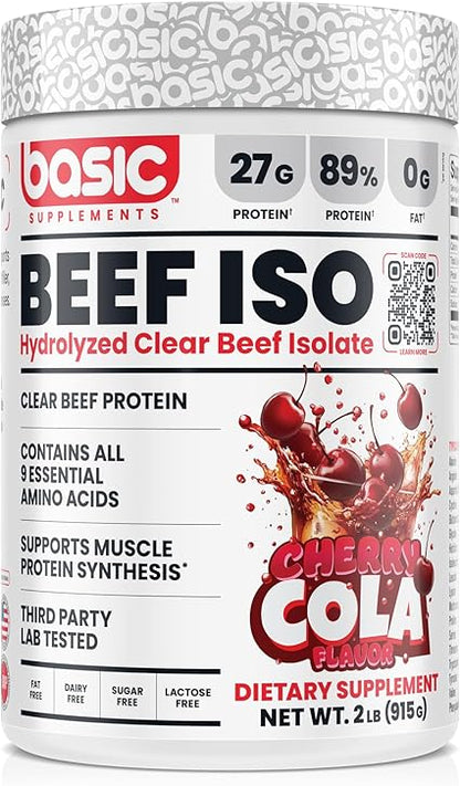 Beef Isolate Clear Protein Cherry Cola by Basic Supplements