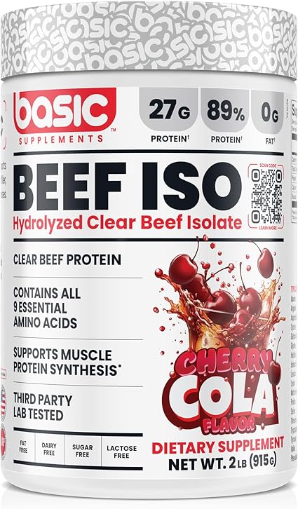 Beef Isolate Clear Protein Cherry Cola by Basic Supplements
