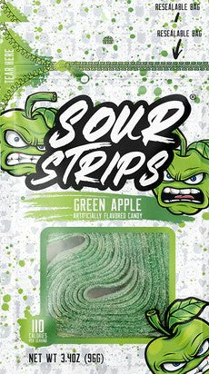 Sour Green Apple Candy Belts by Sour Strips