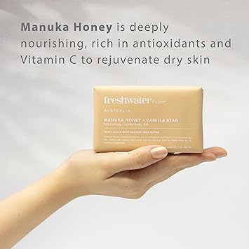 Manuka Honey Vanilla Bean Bar Soap by Freshwater Farm