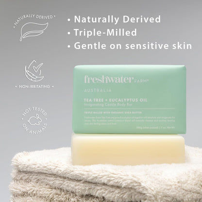 Tea Tree + Eucalyptus Oil Bar Soap by Freshwater Farm