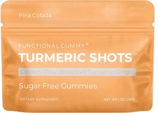 Golden Glow Turmeric & Ginger Pina Colada Sugar Free Gummies by Seattle Gummy Co