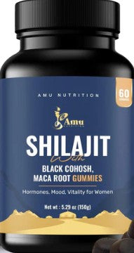 Shilajit with Black Cohosh & Maca Gummies by Amu Nutrition