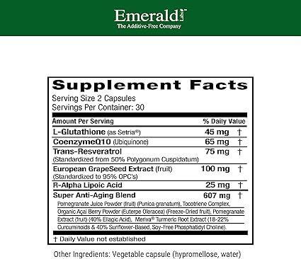 Anti Aging Cellular Complex Capsules by Emerald Labs