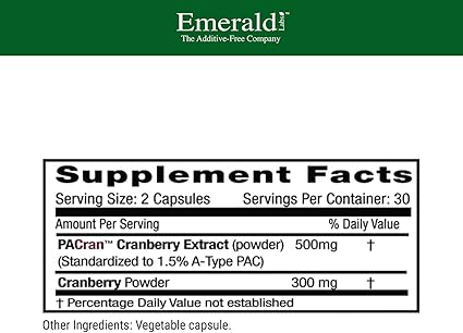 Cranberry Extract Capsules by Emerald Labs