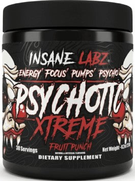 Psychotic Xtreme PreWorkout Fruit Punch by Insane Labs