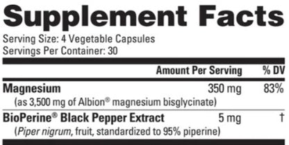 Magnesium Glycinate Capsules by NutraBio Labs