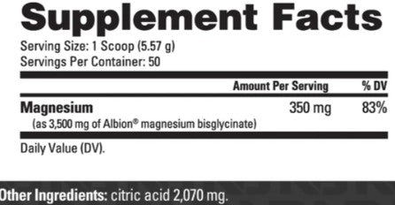 Magnesium Glycinate Unflavored Powder by NutraBio Labs