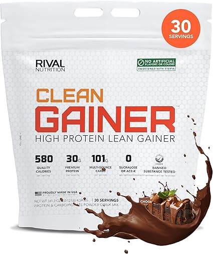 Clean Gainer 10lb Natural Chocolate Fudge by Rival Nutrition