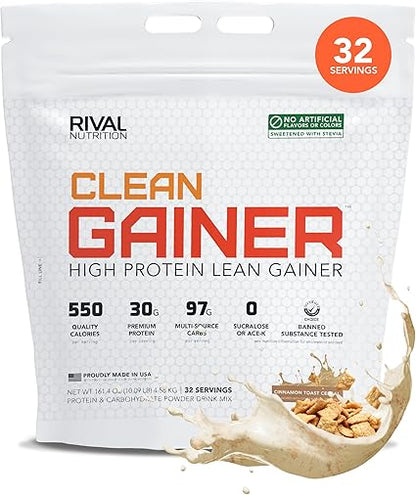 Clean Gainer 10lb Natural Cinnamon Toast Cereal by Rival Nutrition
