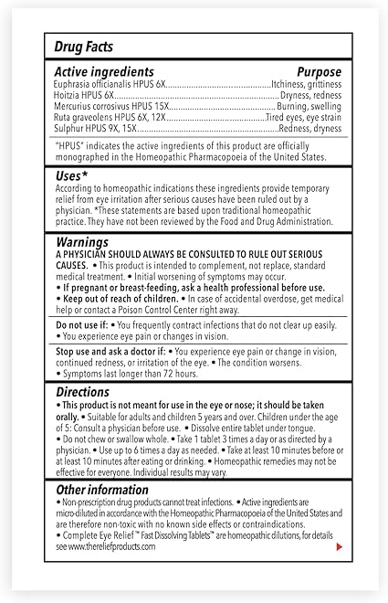 Complete Eye Relief Tablets by The Relief Products