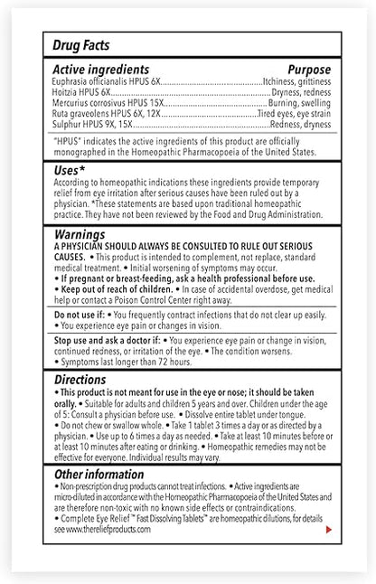 Complete Eye Relief Tablets by The Relief Products