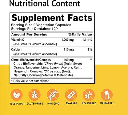 Ester C 500mg Capsules by American Health