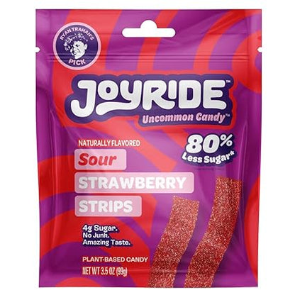 Sour Strawberry Gummy Strips by Joyride