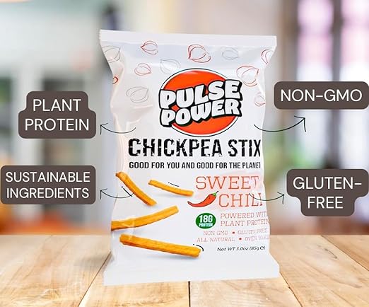 Chickpea Stix Sweet Chili Snack Stix by Pulse Power
