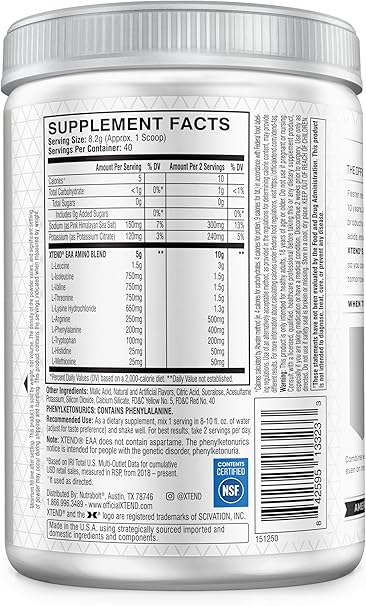 Xtend EAA Zero Sugar Mango Powder by Scivation