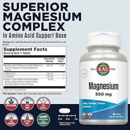 Once Daily Magnesium 500mg Tablets by Kal