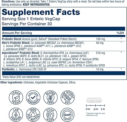 Complete Probiotic 50 Billion Men's Formula Capsules by Solaray