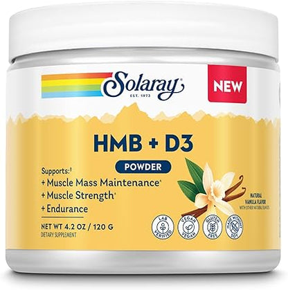 HMB + D3 Vanilla Powder by Solaray