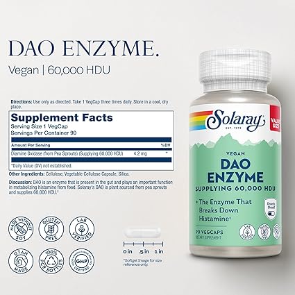 Vegan DAO Enzyme Capsules by Solaray