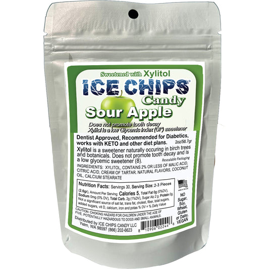 Sour Apple Xylitol Candy by Ice Chips