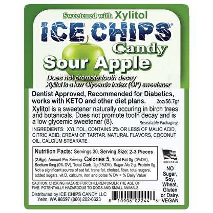 Sour Apple Xylitol Candy by Ice Chips